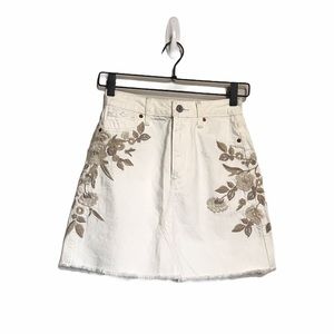 Abercrombie and Fitch Denim Floral Skirt